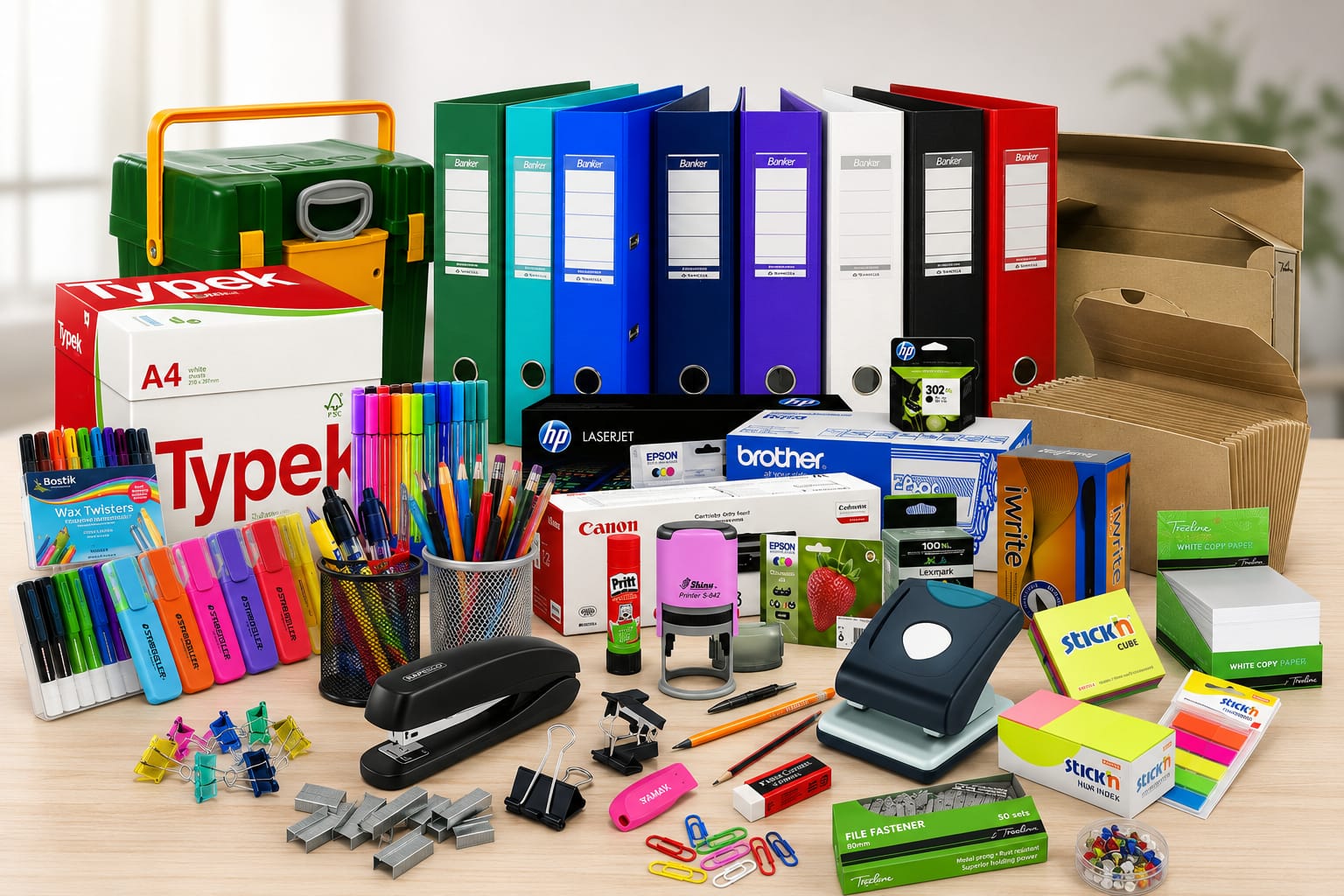 Image of a collection of different stationery